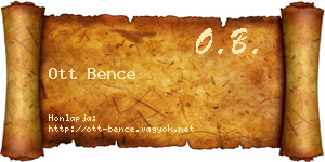 Ott Bence névjegykártya